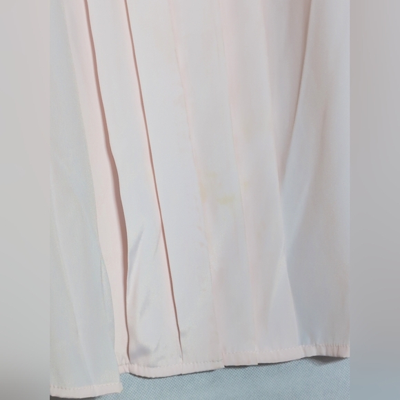 Vintage Marlis Korea Sz 18 Light Pink Pleated Long Sleeve Blouse - Picture 3 of 5